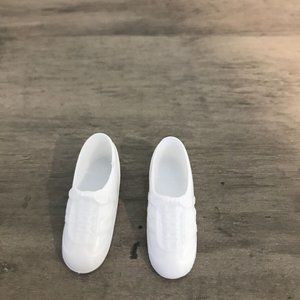 Pair Of White Lucky Ind Co Bunny Sneakers Fit Barbie